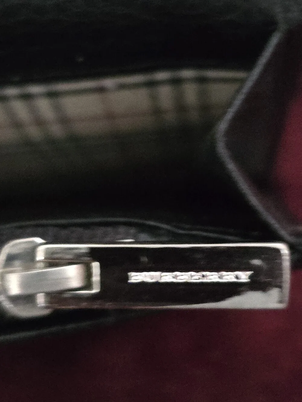 Burberry Black Leather Long Bifold Wallet EUC